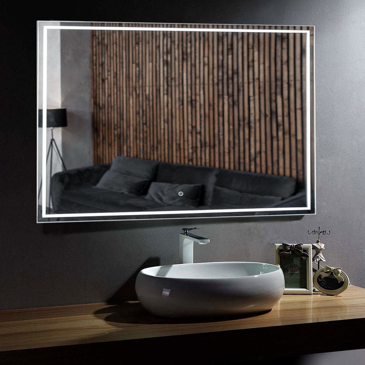 Зеркало Azario (Азарио) Classico Quadrato 800х600 влагостойкое с подсветкой CS00078950