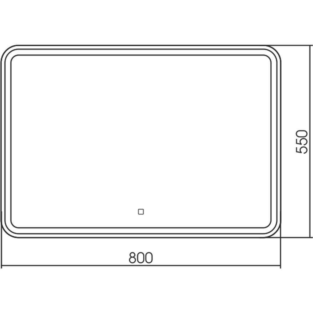 Зеркало Azario Давид 800х550 c сенсорным выключателем LED-00002533