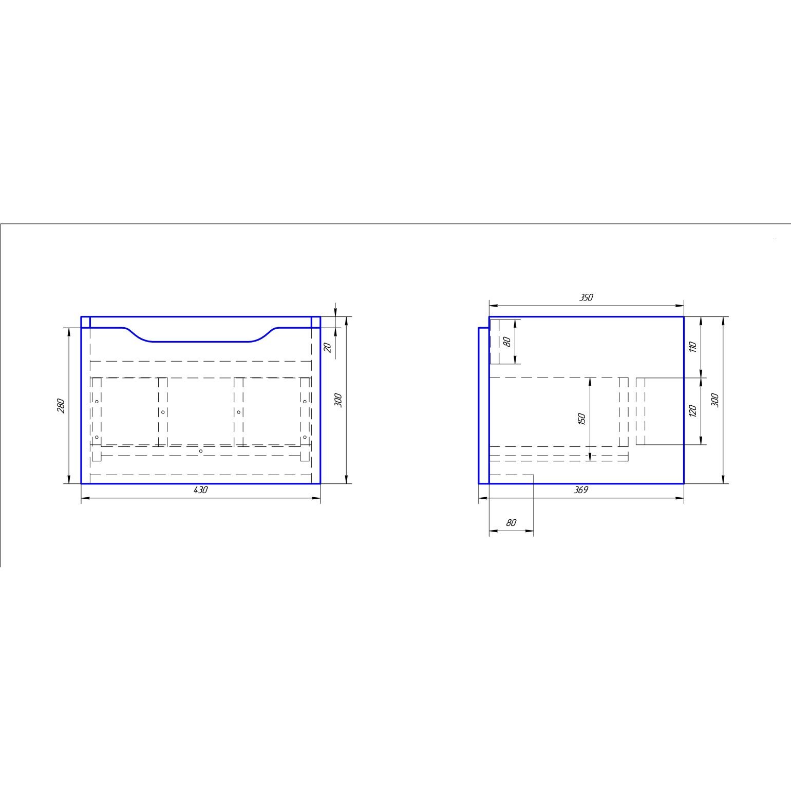 Тумба Dreja (Дрея).eco Tiny 50 белая ум. Мини 50 (99.1901)
