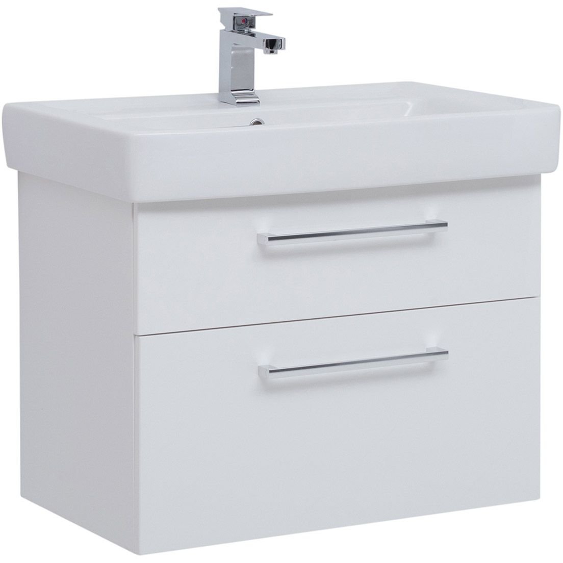 Тумба подвесная Dreja (Дрея).Rus Q Max 80 под умывальник Q-80 белый глянец (77.0007W)