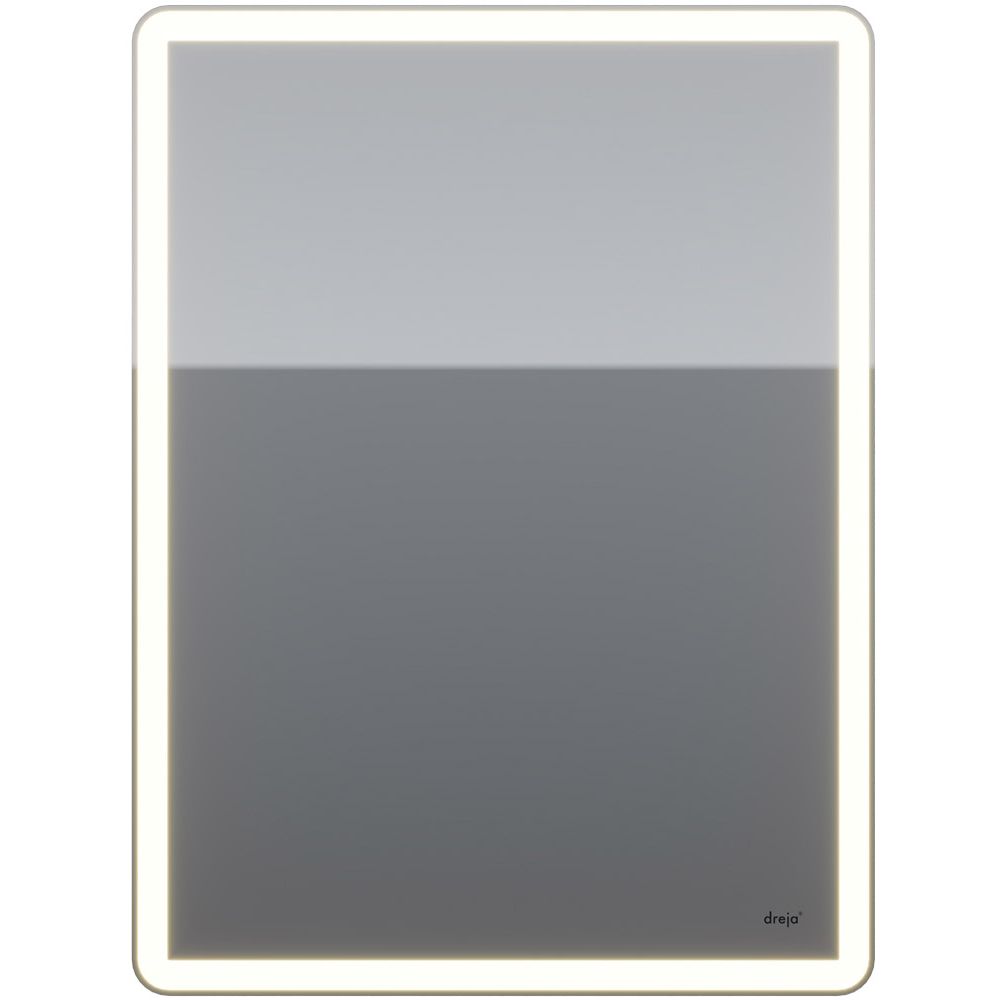 Зеркальный шкаф Dreja Point 60 см 1 дв., 2 стекл. полки, инфр. выключатель, LED, розетка, белый (99.9032)