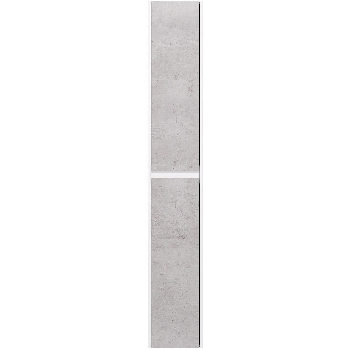 Пенал Dreja Slim 30 см подвесной/напольный универ., 2 дв., 4 стек. полки белый глянец/бетон (99.0505)
