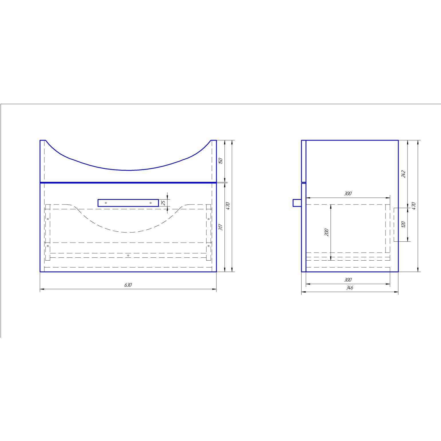 Тумба Dreja (Дрея).eco Alfa 65 New белый лак 1 ящик (99.0306)