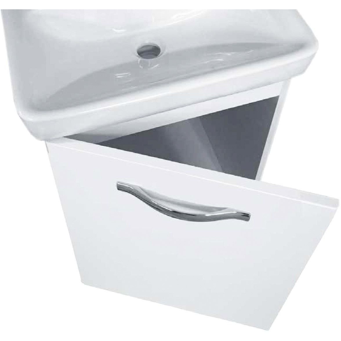 Тумба Dreja (Дрея).eco Almi 50 New белый лак 1 дверца ум. Мини 50 (99.1502)