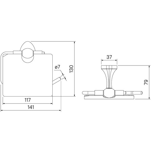 Держатель для туалетной бумаги с крышкой Iddis (Иддис) Male глянцевый хром сплав металлов MALSSC0i43
