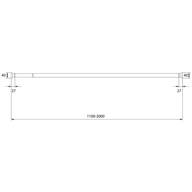 Карниз для ванной комнаты Iddis (Иддис) Optima Home 110-200 см Elegante 030A200i14
