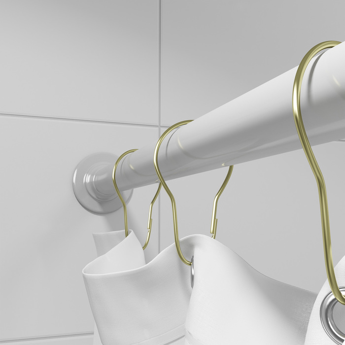 Набор колец для шторы в ванную комнату Iddis Optima Home цвет золотой RINMG00i15