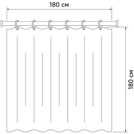 Штора для ванной комнаты Iddis Basic 180х180 см B05P218i11