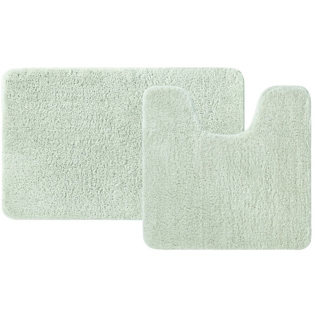 Набор ковриков для ванной комнаты Iddis 50х80 + 50х50 микрофибра светло-зеленый BSET05Mi13