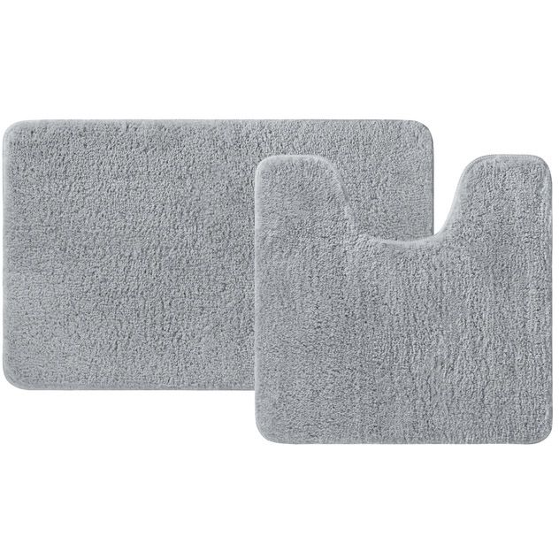 Набор ковриков для ванной комнаты Iddis 50х80 + 50х50 микрофибра серый BSET02Mi13