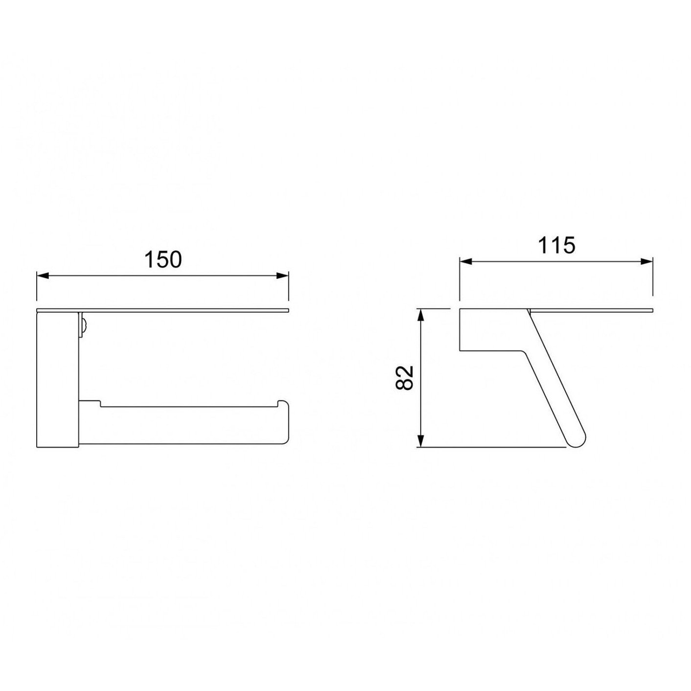 Держатель туалетной бумаги с полкой Timo (Тимо) Selene 10043/00 хром