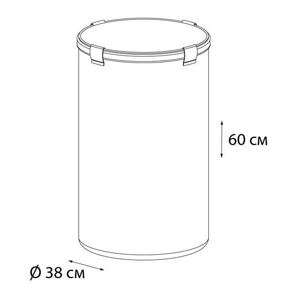 Корзина для белья на завязках Fixsen FX-1033B серый