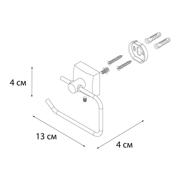 Держатель туалетной бумаги Fixsen Kvadro FX-61310A Хром