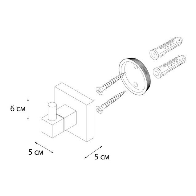 Крючок Fixsen Metra FX-11105 Хром