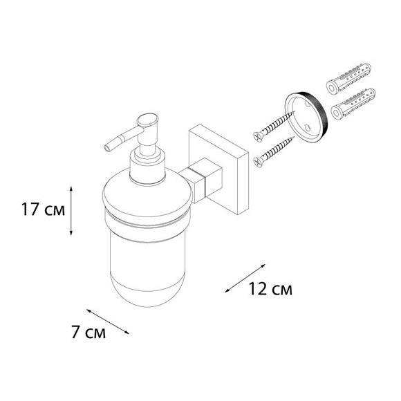 Дозатор для жидкого мыла Fixsen Metra FX-11112 Хром
