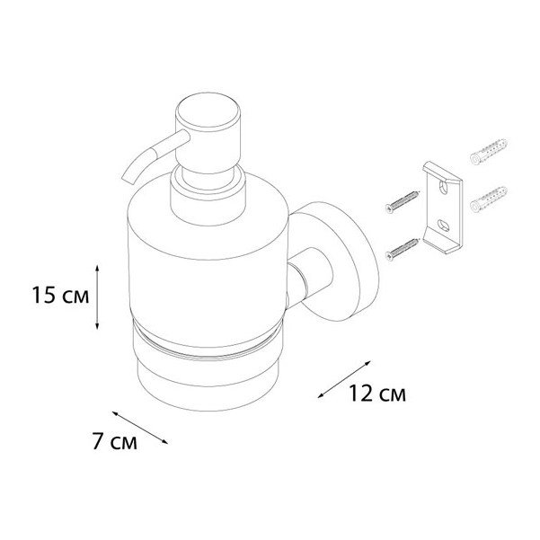 Дозатор для жидкого мыла Fixsen Modern FX-51512 сатин