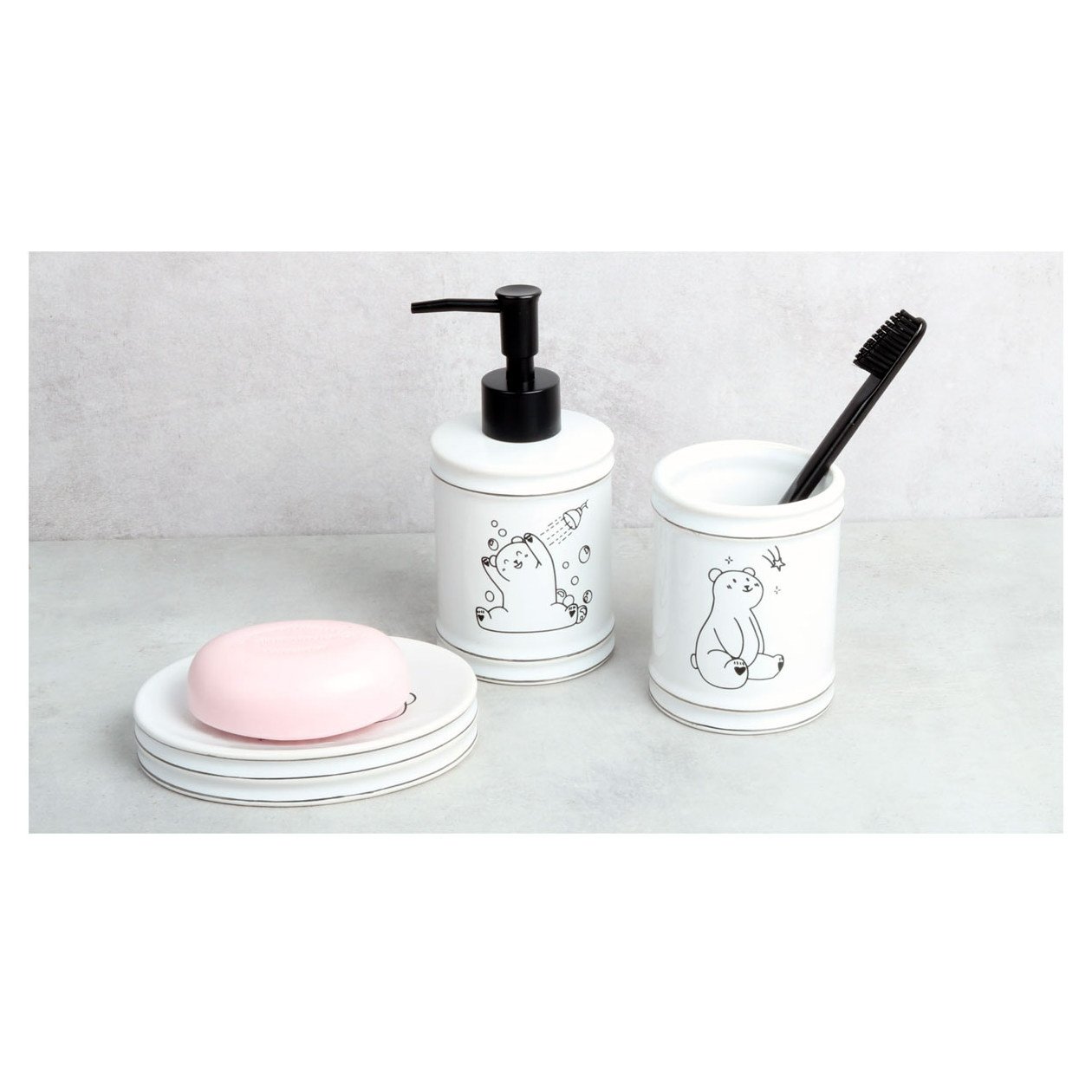 Дозатор для жидкого мыла Fixsen (Фиксен) Teddy FX-600-1 белый