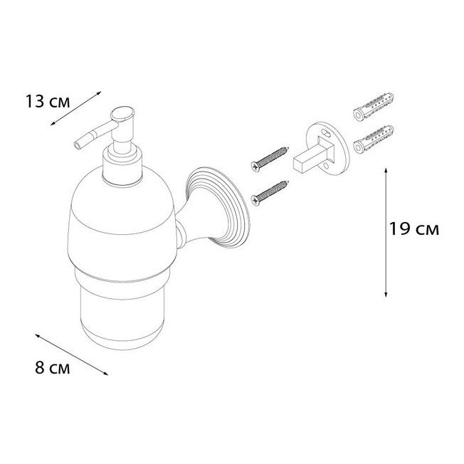 Дозатор для жидкого мыла Fixsen Best FX-71612 Хром