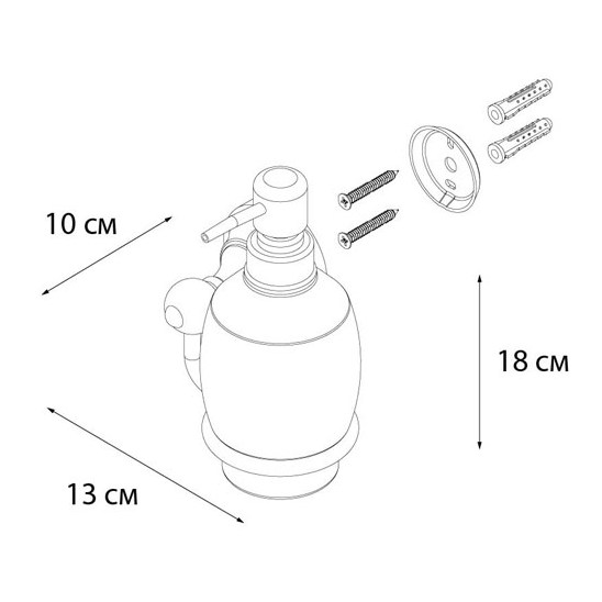 Дозатор для жидкого мыла Fixsen Bogema FX-78512 Хром