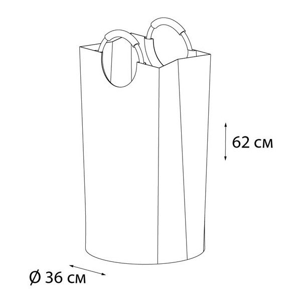 Корзина для белья с алюминиевыми ручками Fixsen (Фиксен) FX-1012 серый