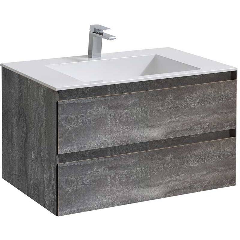 База под раковину Vincea (Винчея) Luka VMC-2L800GS подвесная 2 выкатных ящика soft close G.Stone