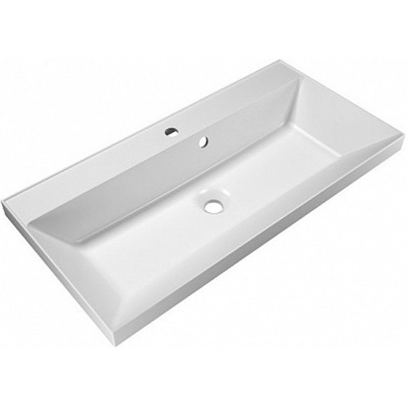 Раковина из литьевого мрамора BelBagno BB900/450-LV-MR-AST 900х450х150 Полувстраиваемая/подвесная, цвет белый