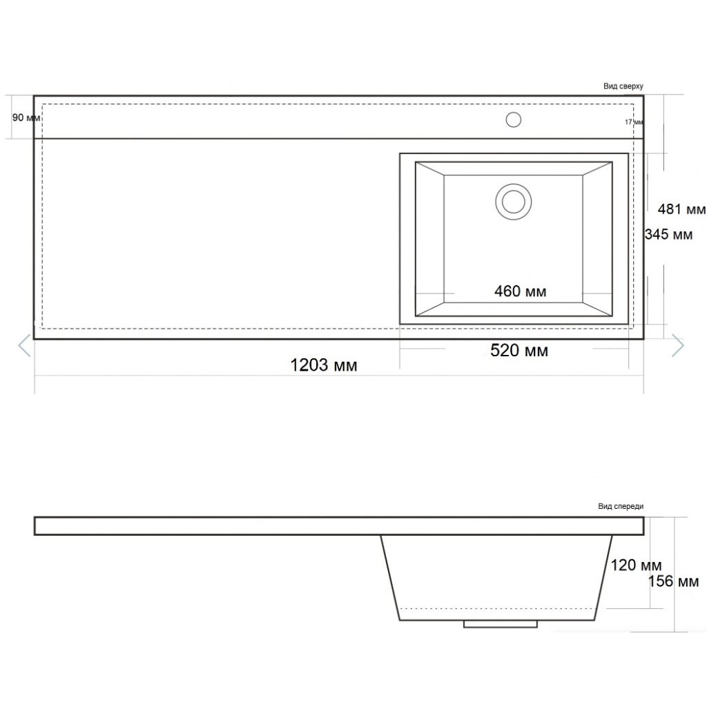 Раковина из литьевого мрамора BelBagno BB1200/480-LV-MR-R 1200х480х156 Полувстраиваемая/подвесная, цвет белый