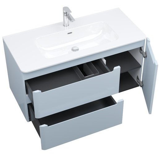 Тумба с умывальником Iddis (Иддис) Edifice подвесная 100 смголубой EDI10B0i95K подходит умыв. 0101000i28