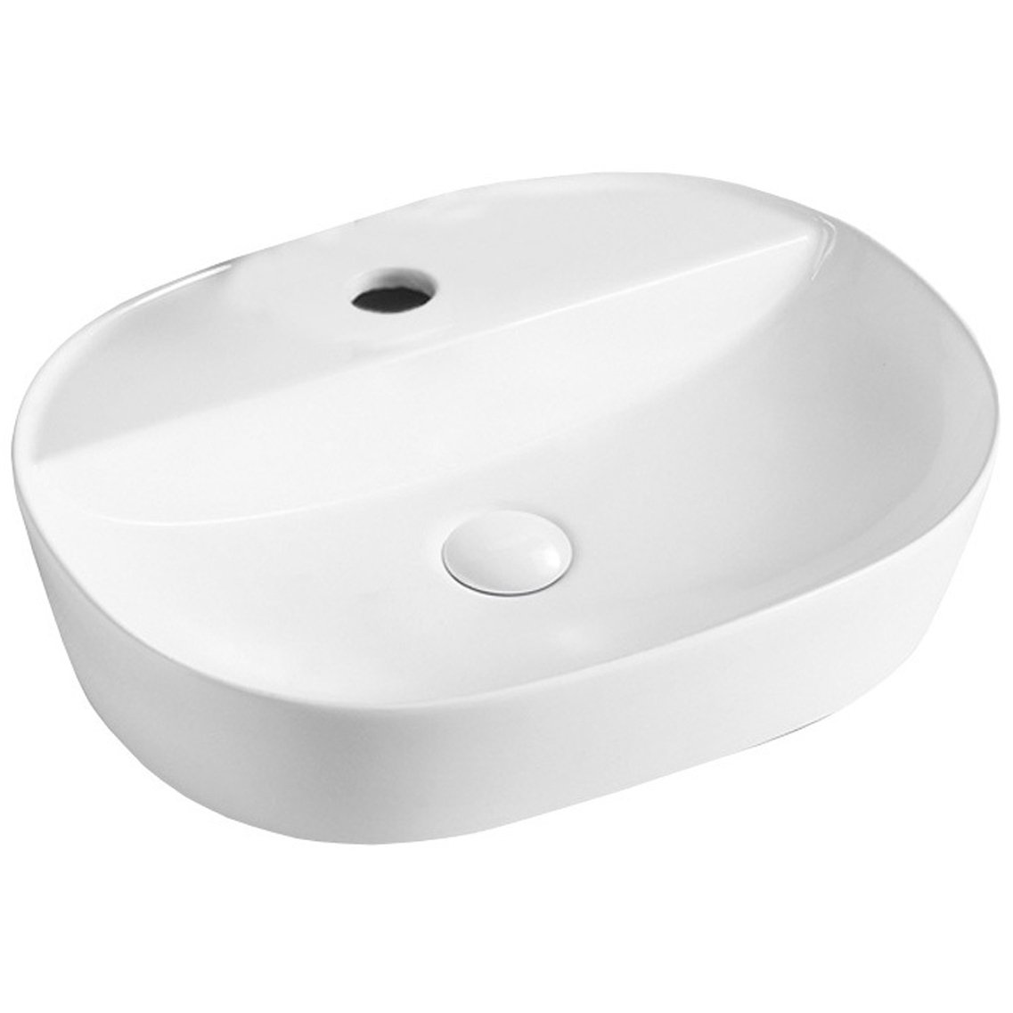 Раковина накладная Azario (Азарио) овальная, 120х500х385 мм, цвет белый AZ-2202 SP