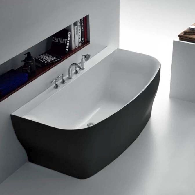 Акриловая ванна без перелива Belbagno (Бельбагно) BB74-NERO-W0