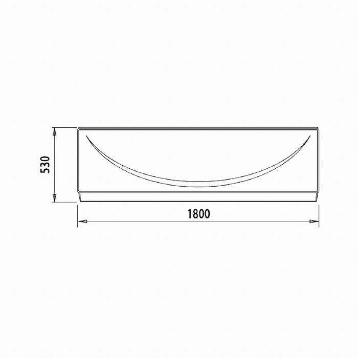 Панель фронтальная Iddis для ванны с креплением универсальная 180 см 002180Ui93