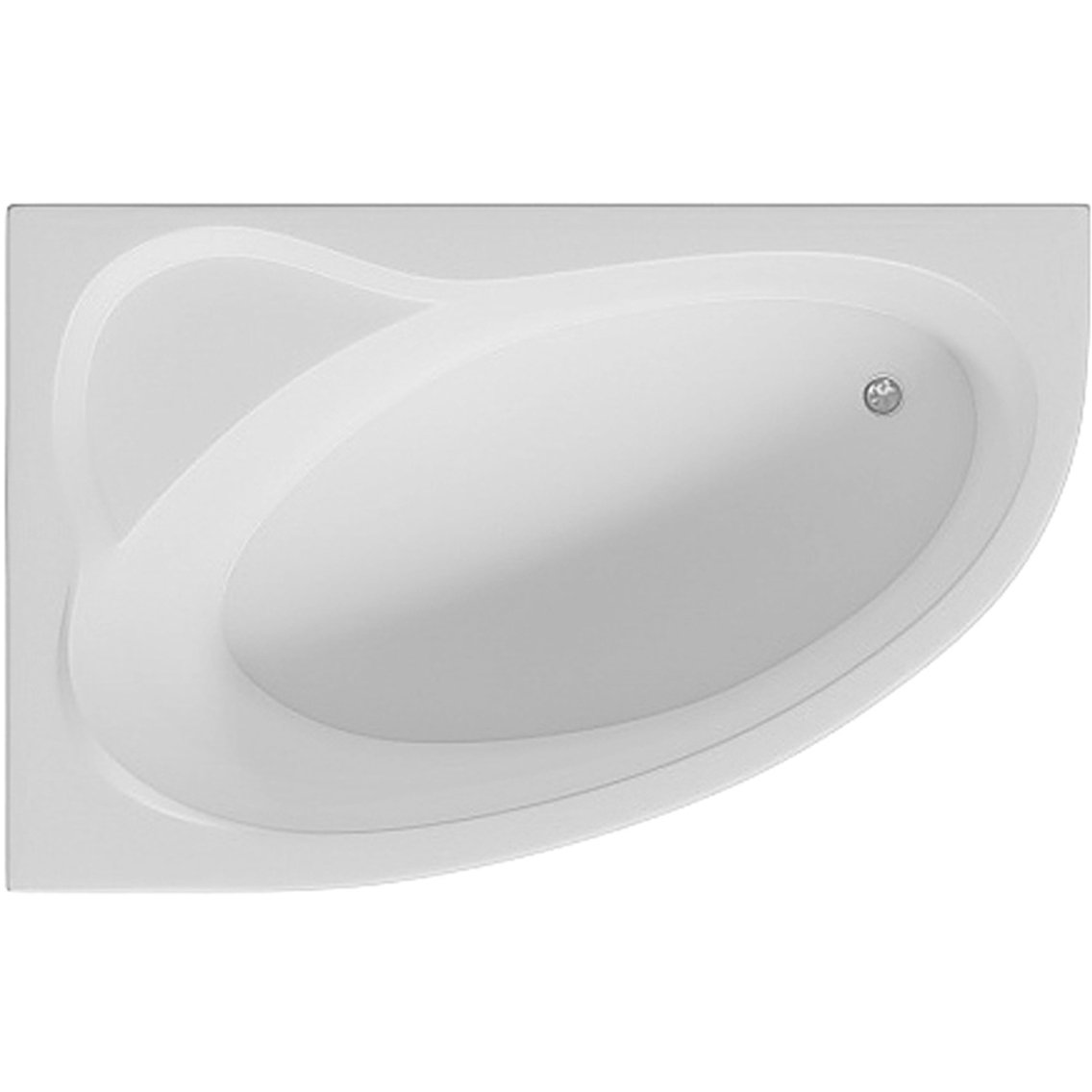 Ванна акриловая асимметричная Azario (Азарио) Laura 1700х1100 мм белый AV.0051170, (без монтажного комплекта/ножек)
