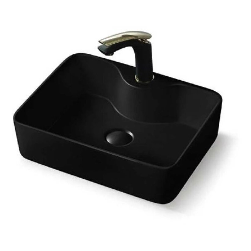 Раковина керамическая Vincea (Винчея) VBS-127MB, 475х365х130, накладная, цвет матовый черный