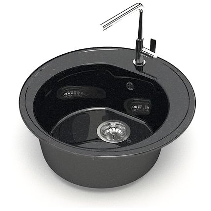 Мойка кухонная округлая Marrbaxx (Марбакс) Черая Z3 черный (Z003Q004)