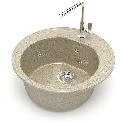 Мойка кухонная округлая Marrbaxx (Марбакс) Черая Z3 песочный (Z003Q005)