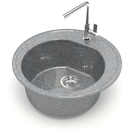 Мойка кухонная округлая Marrbaxx (Марбакс) Черая Z3 тмно-серый (Z003Q008)