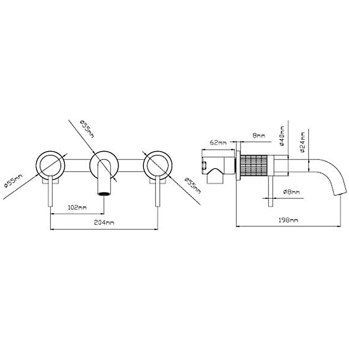 Смеситель для раковины Vincea (Винчея) Groove VBFW-4G1GM встраиваемый, вороненая сталь