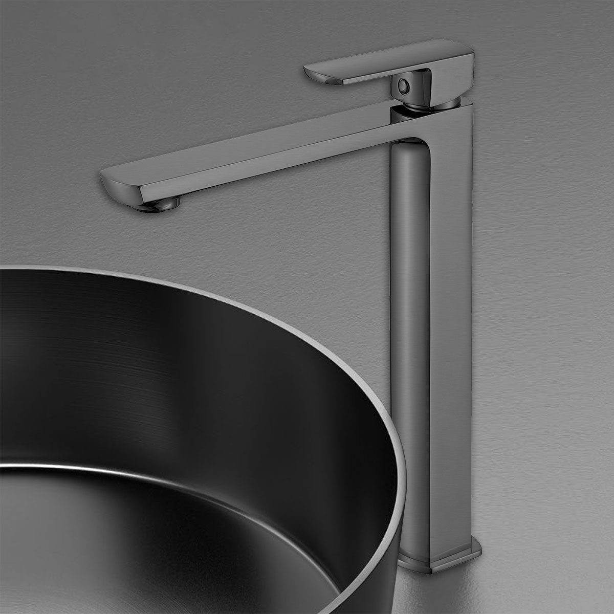 Смеситель для раковины Vincea (Винчея) Next VBF-1N2GM однорычажный, вороненая сталь