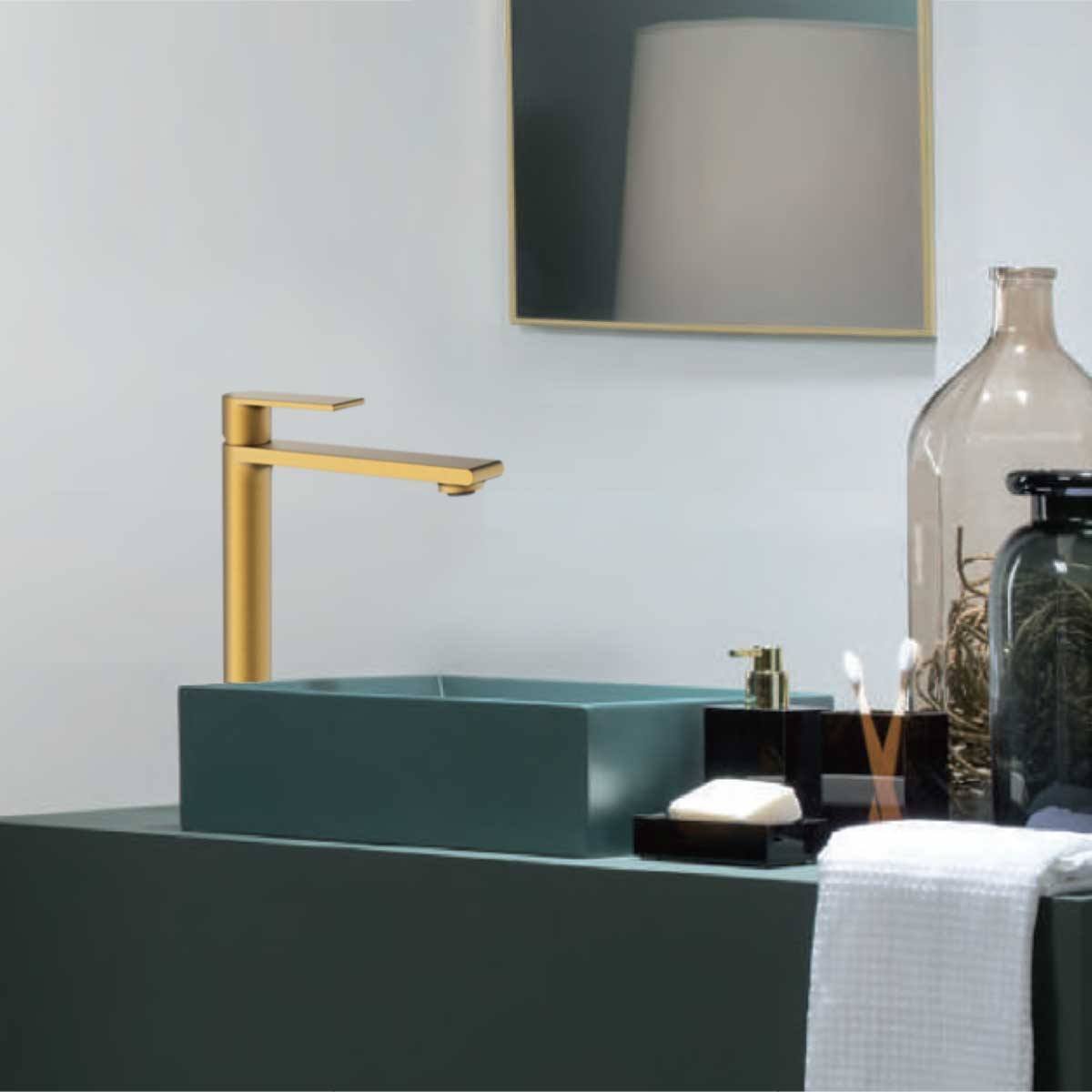 Смеситель для раковины Vincea (Винчея) Vogue VBF-1V2BG однорычажный, брашированное золото