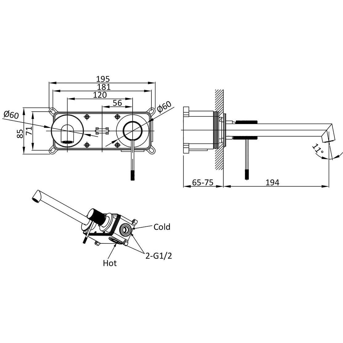 Смеситель для раковины Vincea (Винчея) Desire вороненая сталь VBFW-1D1GM