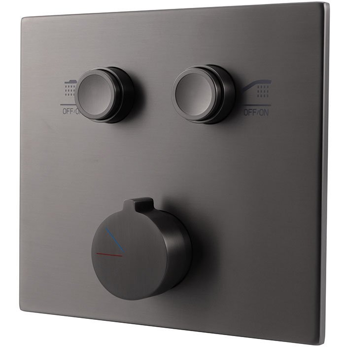 Встраиваемый смеситель для душа Vincea (Винчея) VSCV-421GM двухфункциональный, вороненая сталь