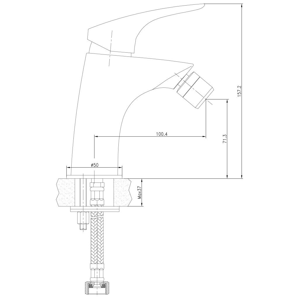 Смеситель для биде AQUANET (АКВАНЕТ) Techno хром (SD90884)