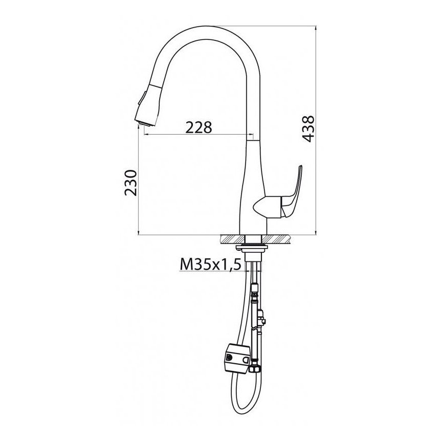 Смеситель для кухонных моек BelBagno (Бельбагно) Сатин (BB-LAM28-IN)