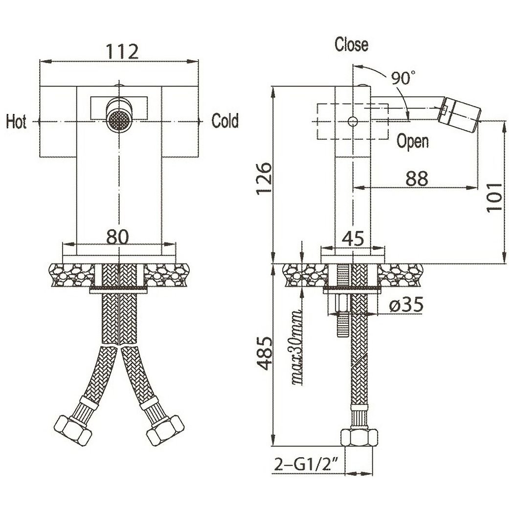 Смеситель для биде BelBagno (Бельбагно) Tevere хром (TEV-BD-CRM)