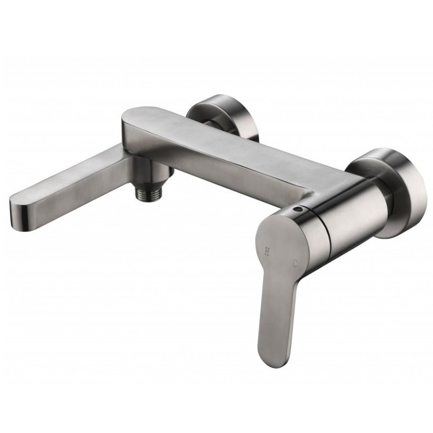 Смеситель для ванны BelBagno (Бельбагно) Delta с поворотным изливом, нержавеющая сталь, сатин DEL-VASM-IN