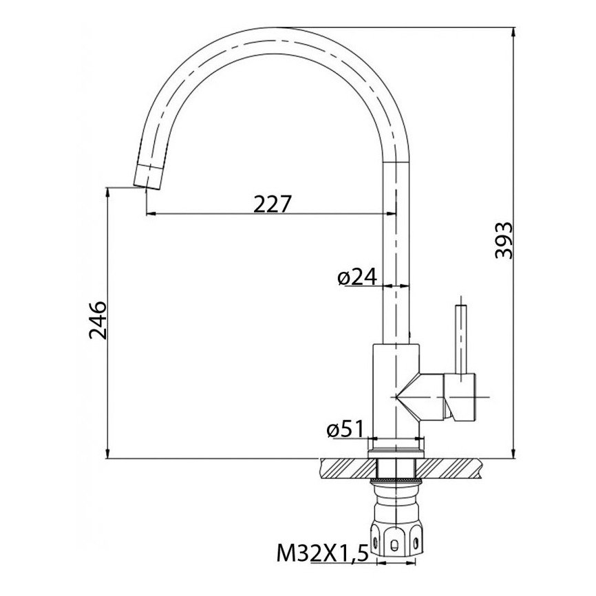 Смеситель для кухонных моек BelBagno (Бельбагно) Armonica Сатин (ARM-LAM-IN)