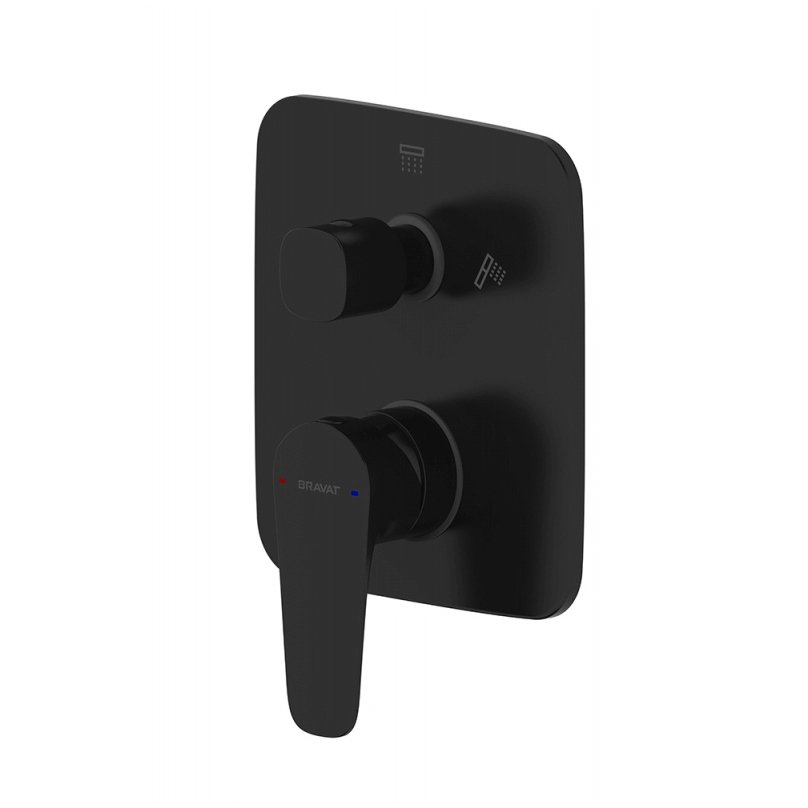 Смеситель для ванны и душа Bravat (Брават) Source (PB8173218BW-2-ENG) черный