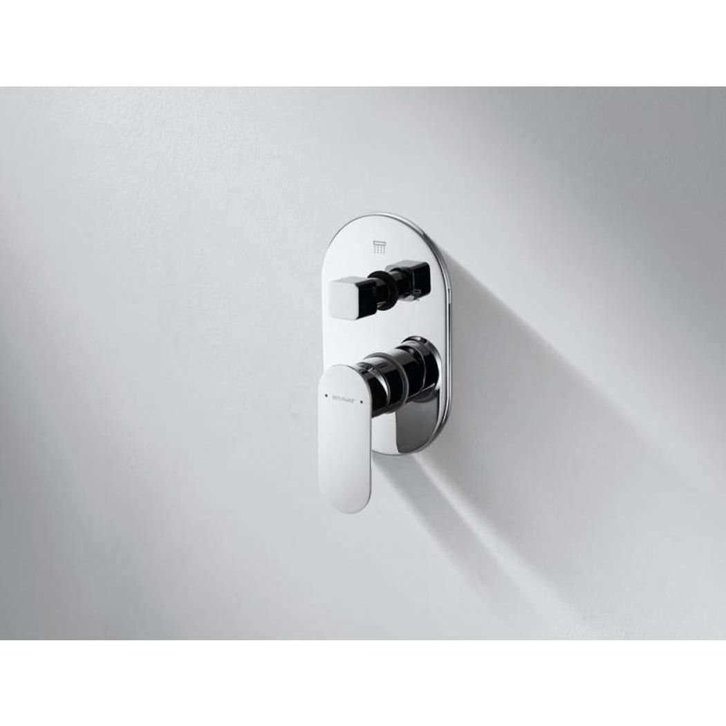 Смеситель для душа встраиваемый на 3 потока Bravat (Брават) Gina P69194C-ENG, хром