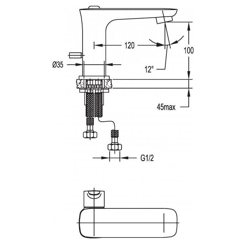 Смеситель для раковины Cezares (Цезарис) Tesoro хром (TESORO-F-LS-01-W0)