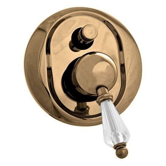 Смеситель для душа встраиваемый Cezares (Цезарис) Vintage бронза, ручки Swarovski (VINTAGE-VDIM-02-Sw)